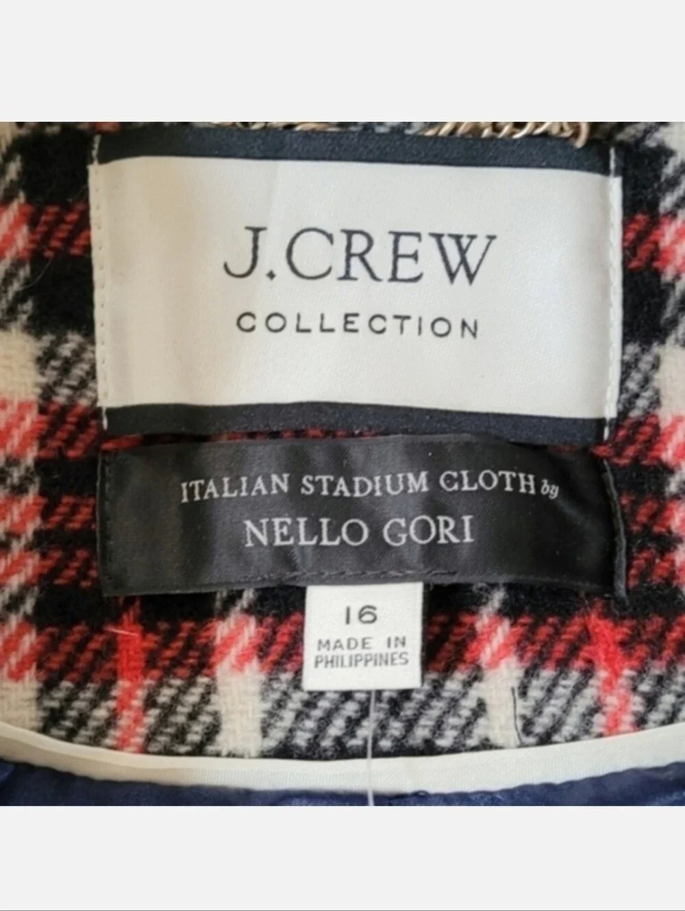 JCREW COLLECTION CAR COAT IN WINTER PLAID ITALIAN STADIUM COAT